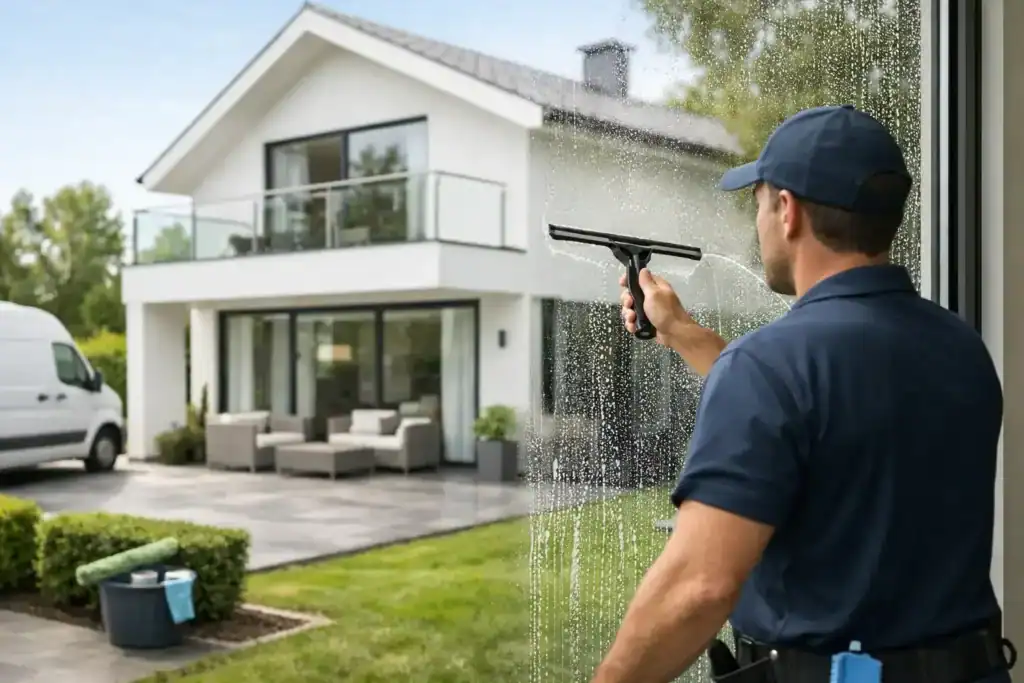 Abonnement på vinduespudsning villa