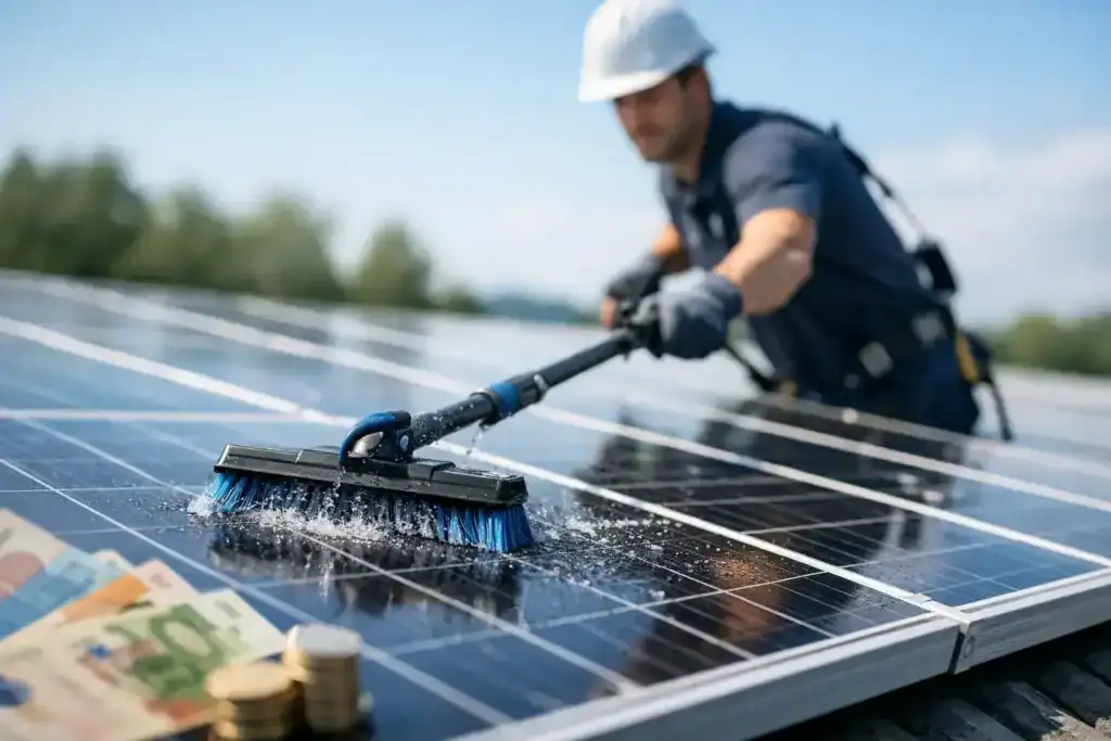 Solceller rengøring pris - hvad koster det?