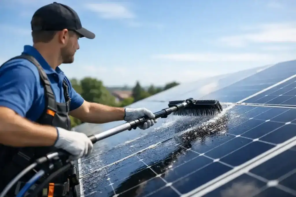 Sådan fungerer solcellerengøring korrekt