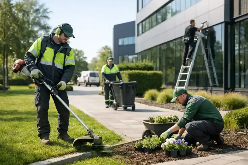 Udendørs service til virksomheder, der virker