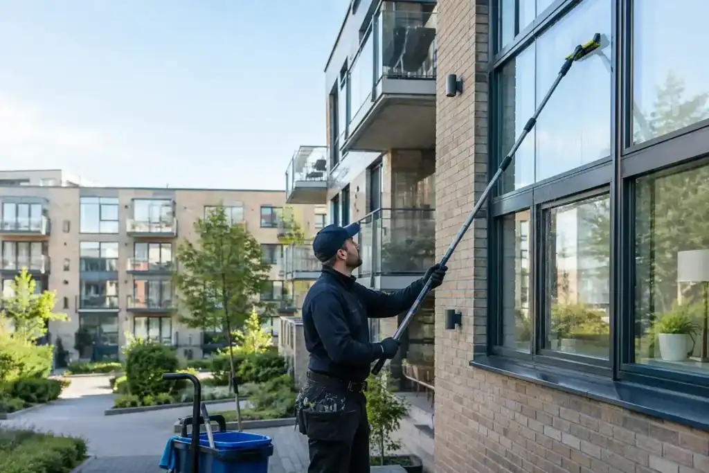 Vinduespudsning for boligforeninger i praksis